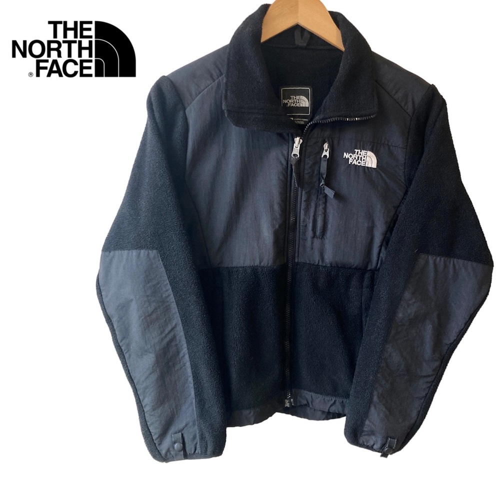 The North Face Womens Fleece Jacket Full Zip Pockets Logo Funnel Neck Small